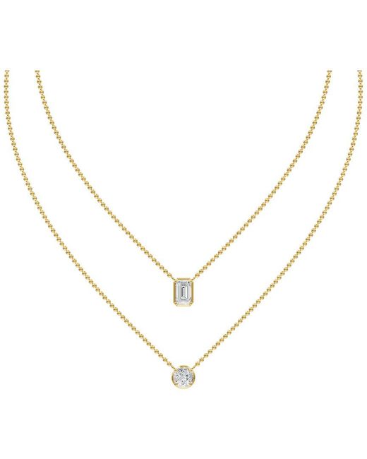 Lab Grown Diamonds Metallic 14K 2.55 Ct. Tw. Lab-Grown Diamond Necklace