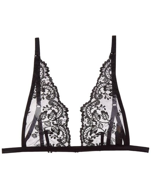 Kiki de Montparnasse Black Juliette Soft Silk-Trim Bra