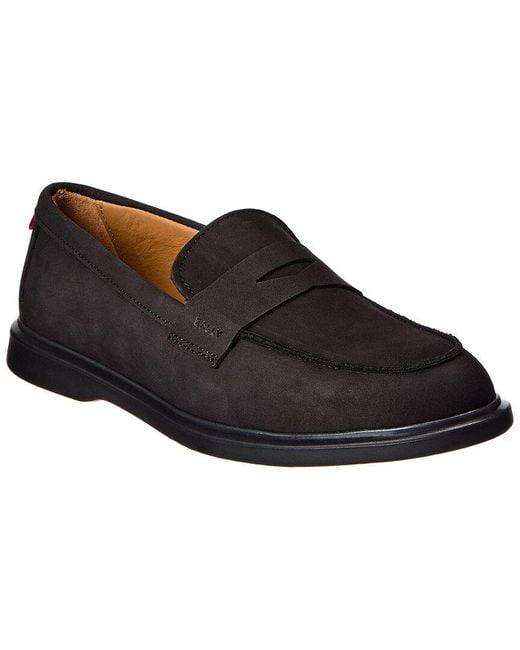 Bally Black Webby Leather Loafer