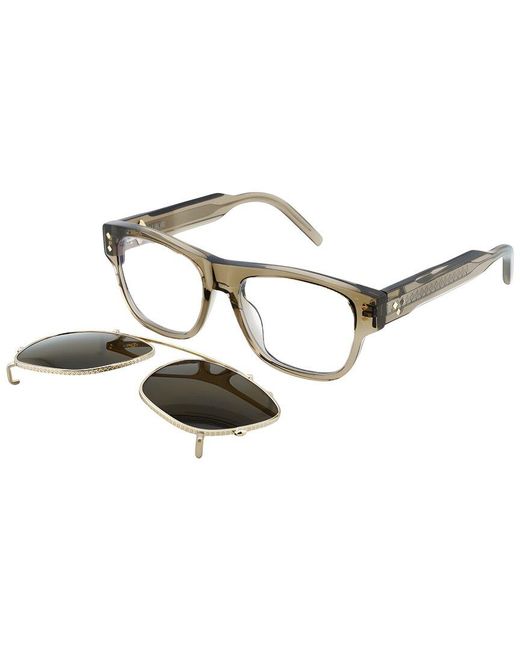 Dior Metallic Diamondo 53Mm Light-Blocking Optical Frames With Clip-On Lens for men