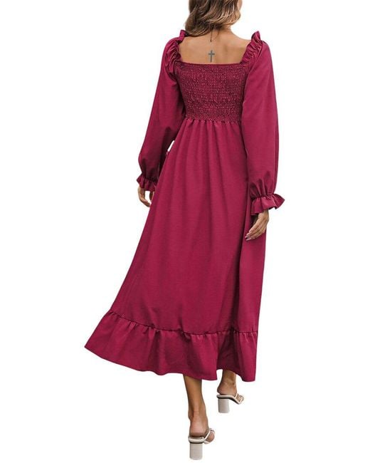 Lily Kim Red Midi Dress