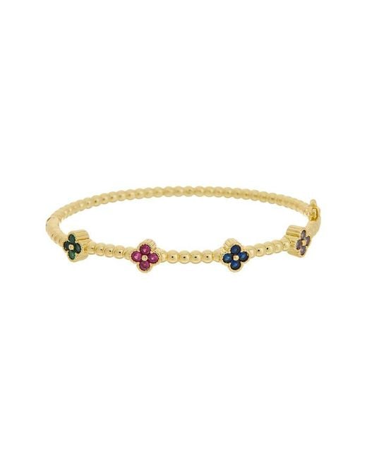 Juvell Metallic 18K Plated Topaz Bangle Bracelet