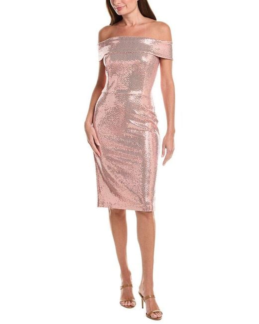 Issue New York Pink Sequin Sheath Dress