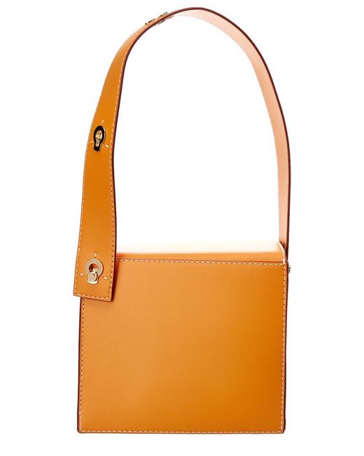 Danse Lente Orange Zoe Bag In Apricot Leather
