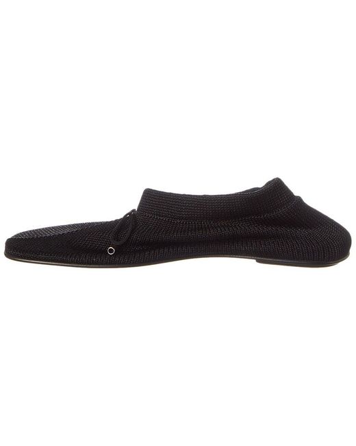 Totême Black Knit Ballerina Flat
