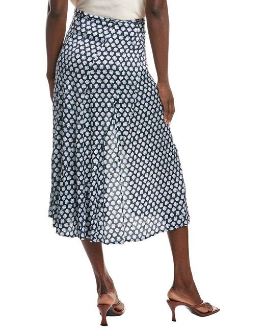 Maje Blue Woven Skirt