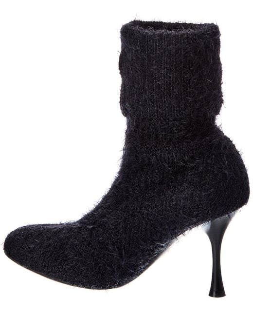 Gianvito Rossi Black Finny 85 Knit Bootie