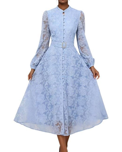 Emma way Blue Midi Dress