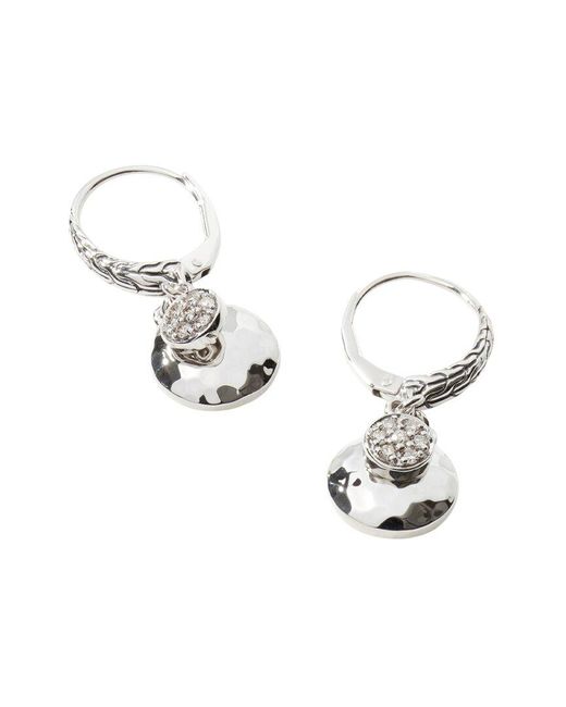 John Hardy Metallic Essentials Dot 0.21 Ct. Tw. Diamond Earrings