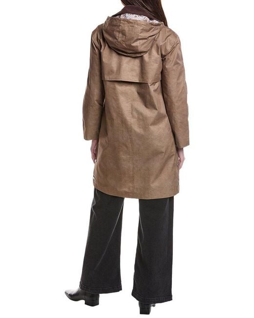 Avec Les Filles Brown Rain Anorak Coat