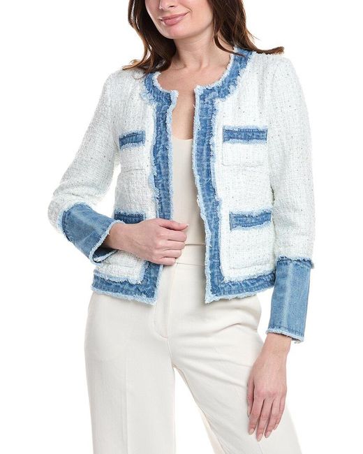 Nanette Lepore Blue Tweed Jacket