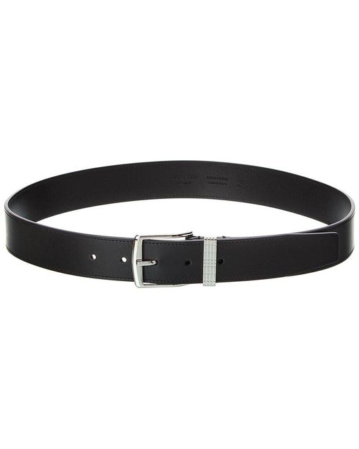 Burberry Black Logo Leather Belt for men