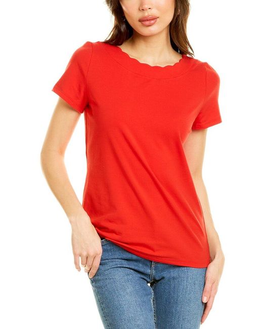 anne klein scalloped shorts