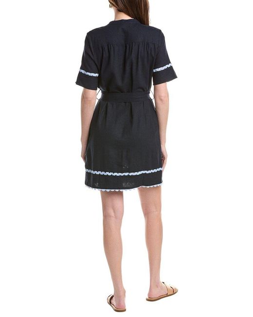 Ellen Tracy Black Linen Shirtdress
