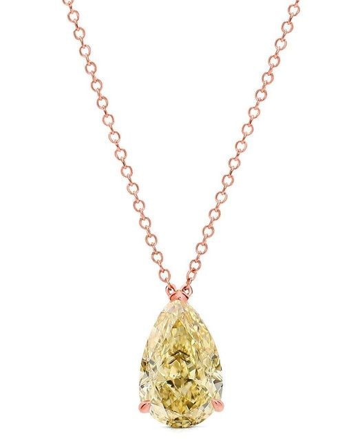 Amairah Metallic 14K Rose 1.00 Ct. Tw. Lab-Grown Diamond Solitaire Pendant Necklace