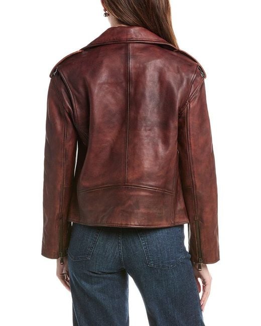 Walter Baker Brown Jett Leather Jacket