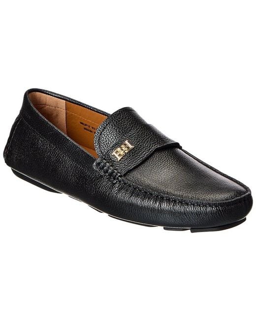 Bally Black Welmy Leather Driver for men