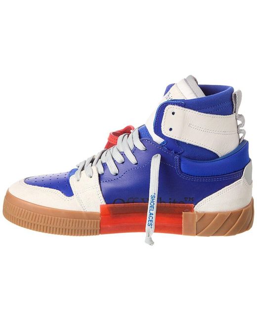 Off-White c/o Virgil Abloh Blue Off-whitetm Floating Arrow Leather & Suede High-top Sneaker for men