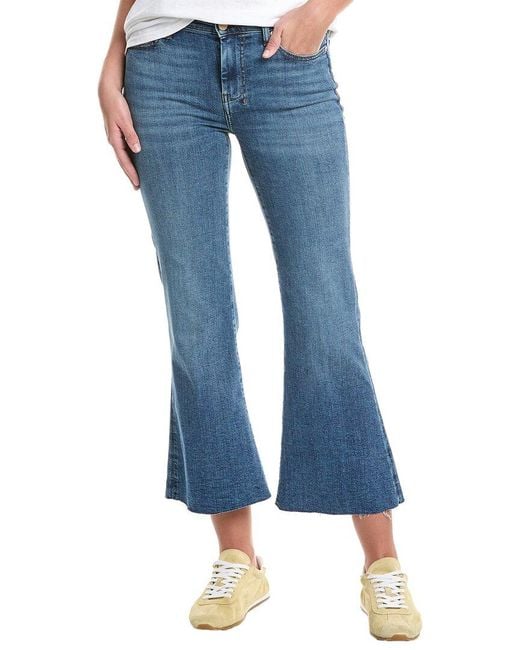 7 For All Mankind Blue Slim Illusion Cropped Dojo Yuma Jean