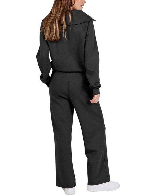 BELLA DESERT Black 2Pc Sweatshirt & Pant Set