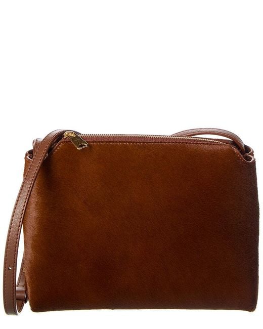 Khaite Brown Lina Medium Haircalf Crossbody