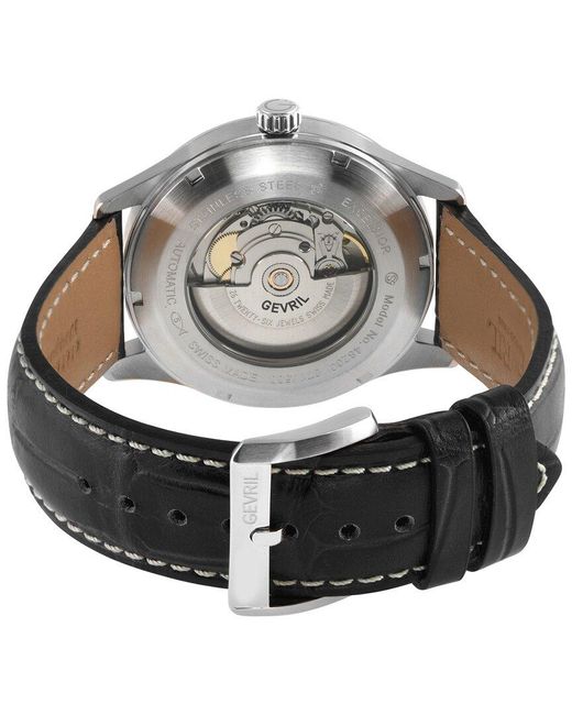 Gevril Black Excelsior Watch for men