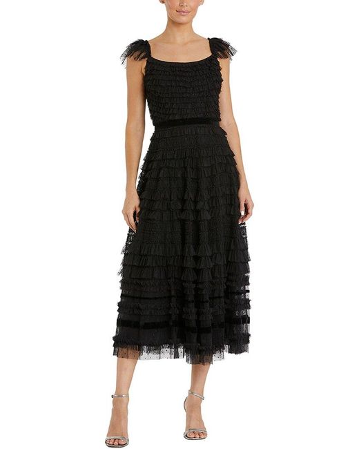 Mac Duggal Black Midi Dress