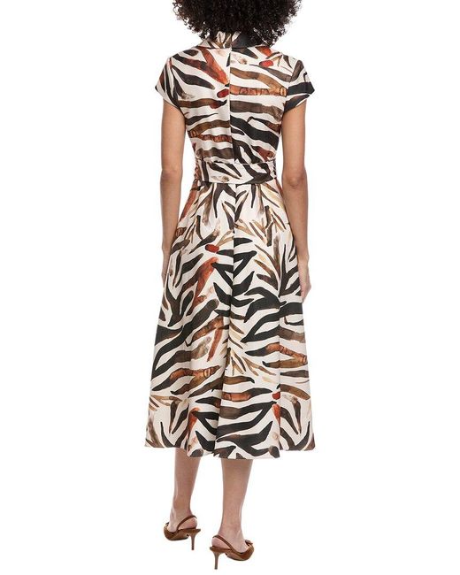 Badgley Mischka Natural Fit & Flare Midi Dress