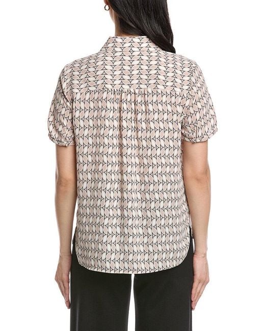Anne Klein White Button Front Blouse