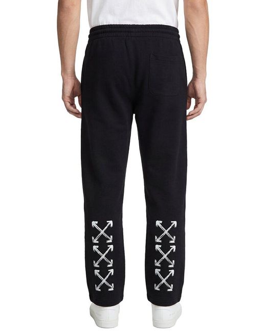 Off-White c/o Virgil Abloh Black Virgil Chalk Arrow Sweatpant for men