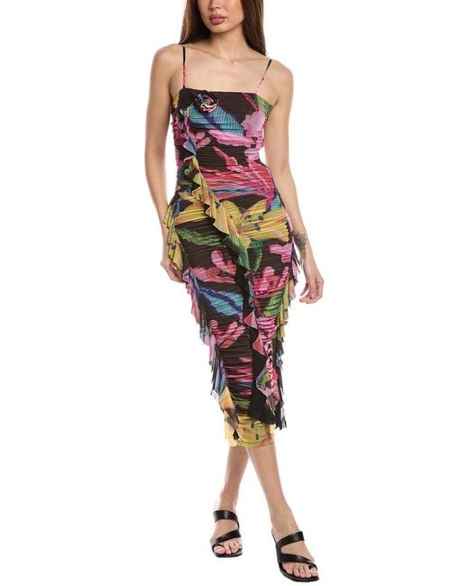 Rococo Sand Red Midi Dress