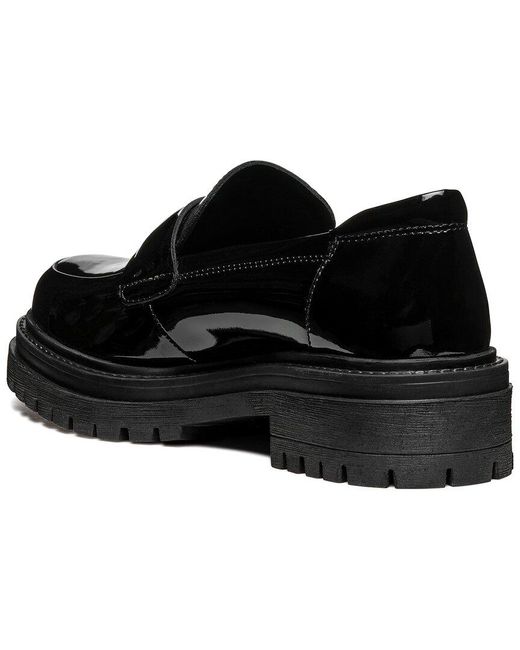 Geox Black Iridea Leather Moccasin