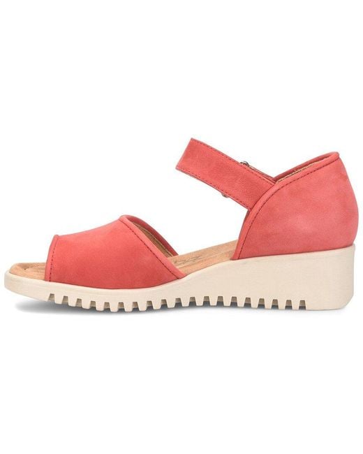 Comfortiva Red Daniella Leather Sandal
