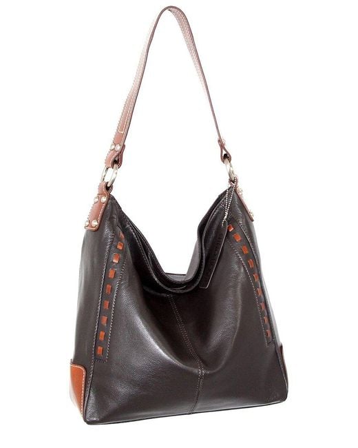 Nino Bossi Black Alyssa Genuine Leather Hobo Bag