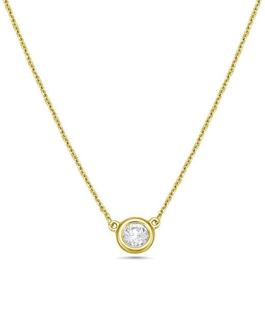 Forever Creations Signature Metallic Forever Creations 14K 0.40 Ct. Tw. Diamond Solitaire Necklace