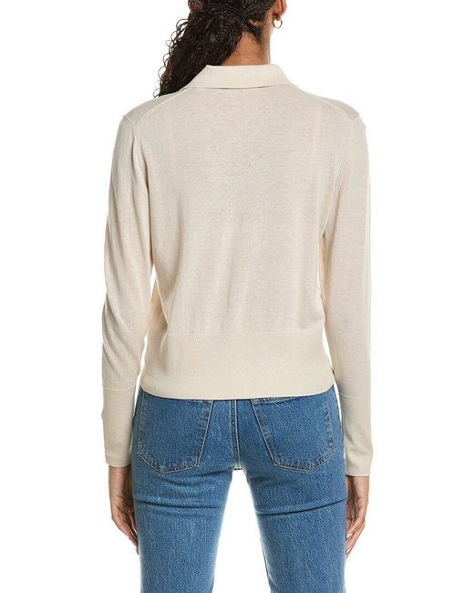 Vince White Collared Button-Down Shirt