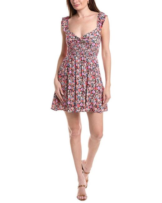 Saltwater Luxe Red Ruffle Tank Mini Dress