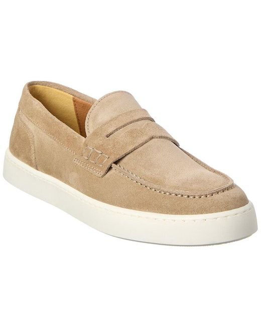 M by Bruno Magli Natural Magnifico Suede Slip-On Sneaker for men