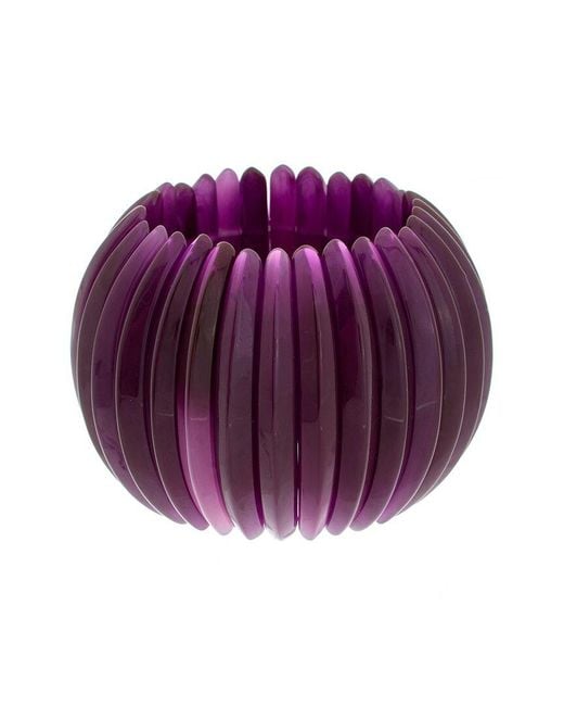 Kenneth Jay Lane Purple Stretch Bracelet