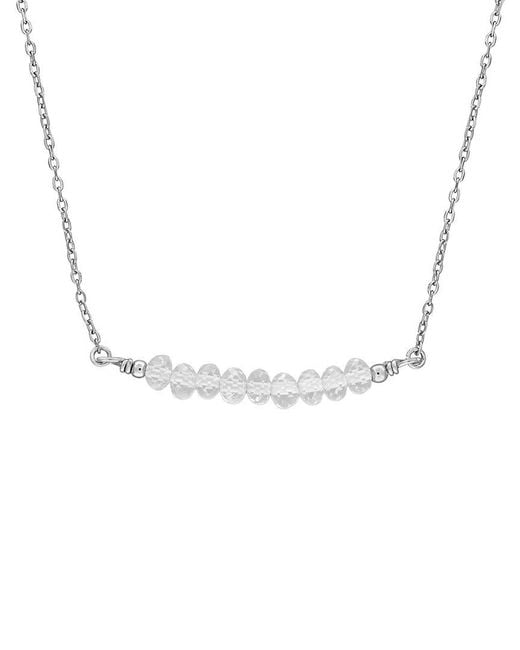 Rina Limor Metallic 0.66 Ct. Tw. Topaz Bead Bar Necklace
