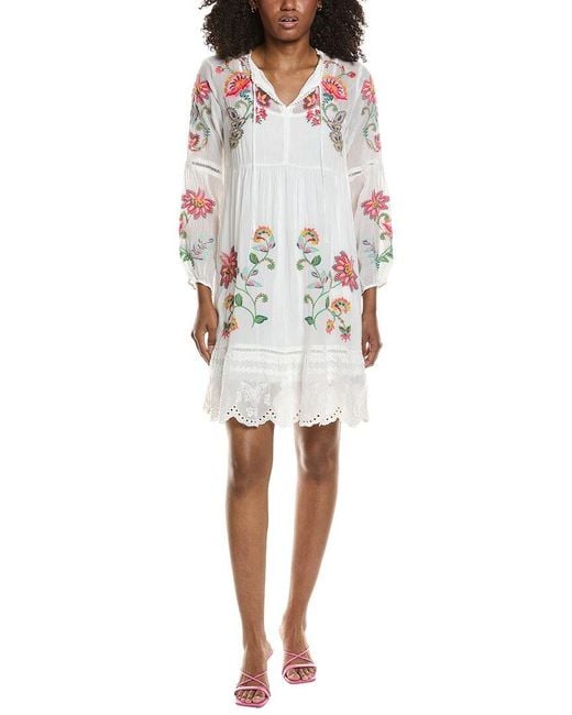 Johnny Was White Teyros Dress