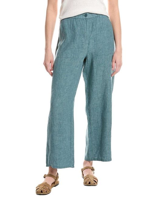 Eileen Fisher Blue Wide Ankle Pant
