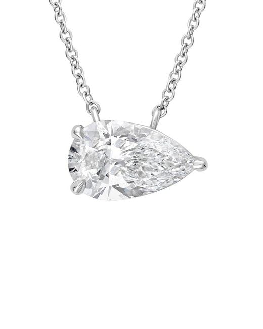 Diana M White 14K 2.00 Ct. Tw. Lab-Grown Diamond Solitaire Pendant