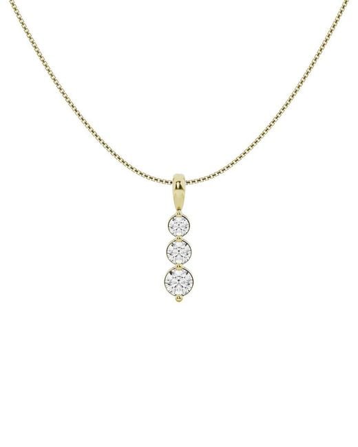 Lab Grown Diamonds Metallic 14K 1.00 Ct. Tw. Lab-Grown Diamond Solitaire Pendant Necklace