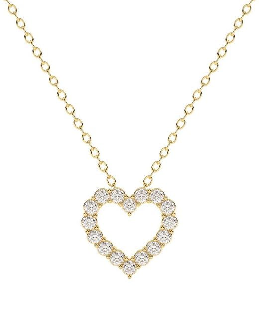 Diamond Select Cuts Metallic 14K 1.00 Ct. Tw. Diamond Pendant Necklace