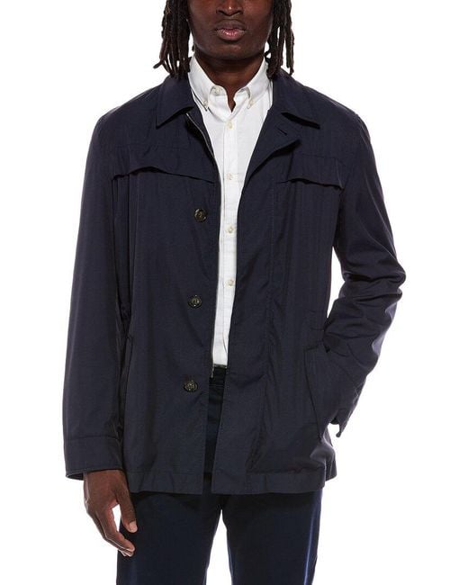 Canali Blue Solid Jacket for men