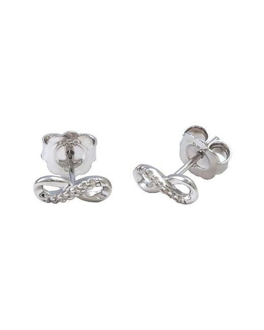 Diamond Select Cuts Metallic 0.05 Ct. Tw. Diamond Infinity Earrings
