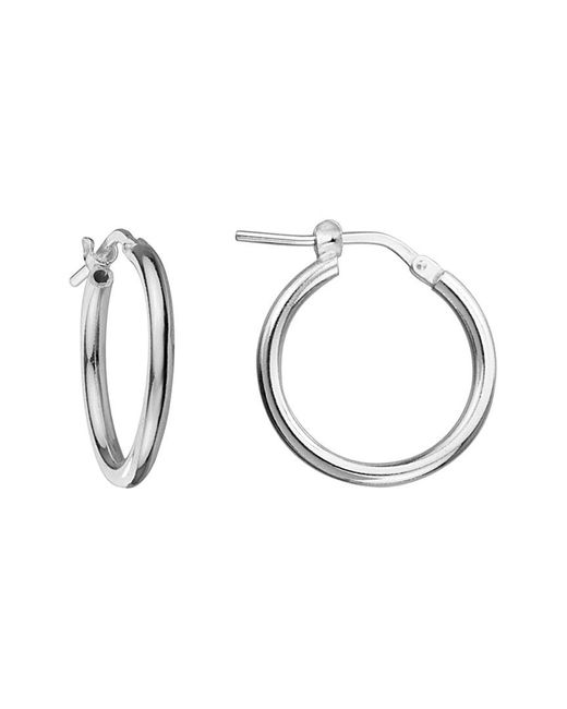 Italian Silver Metallic Round Tube Hoops 2Mm X 20Mm