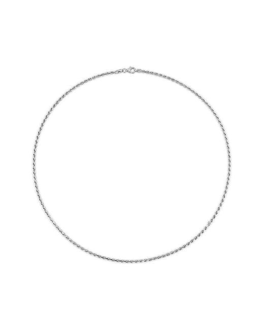 Italian Silver Metallic Rope Chain Necklace