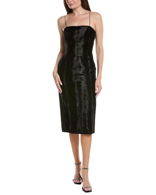 Helmut Lang Black Pony Midi Dress